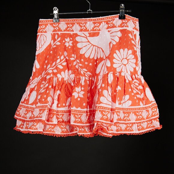 FARM Rio Orange Neon Jungle Mini Bohemian Skirt Women's Medium - Picture 5 of 7